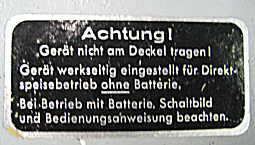 Frako - Netzteil, 24 Volt / 3 - 5 Ampere, Deckelschild